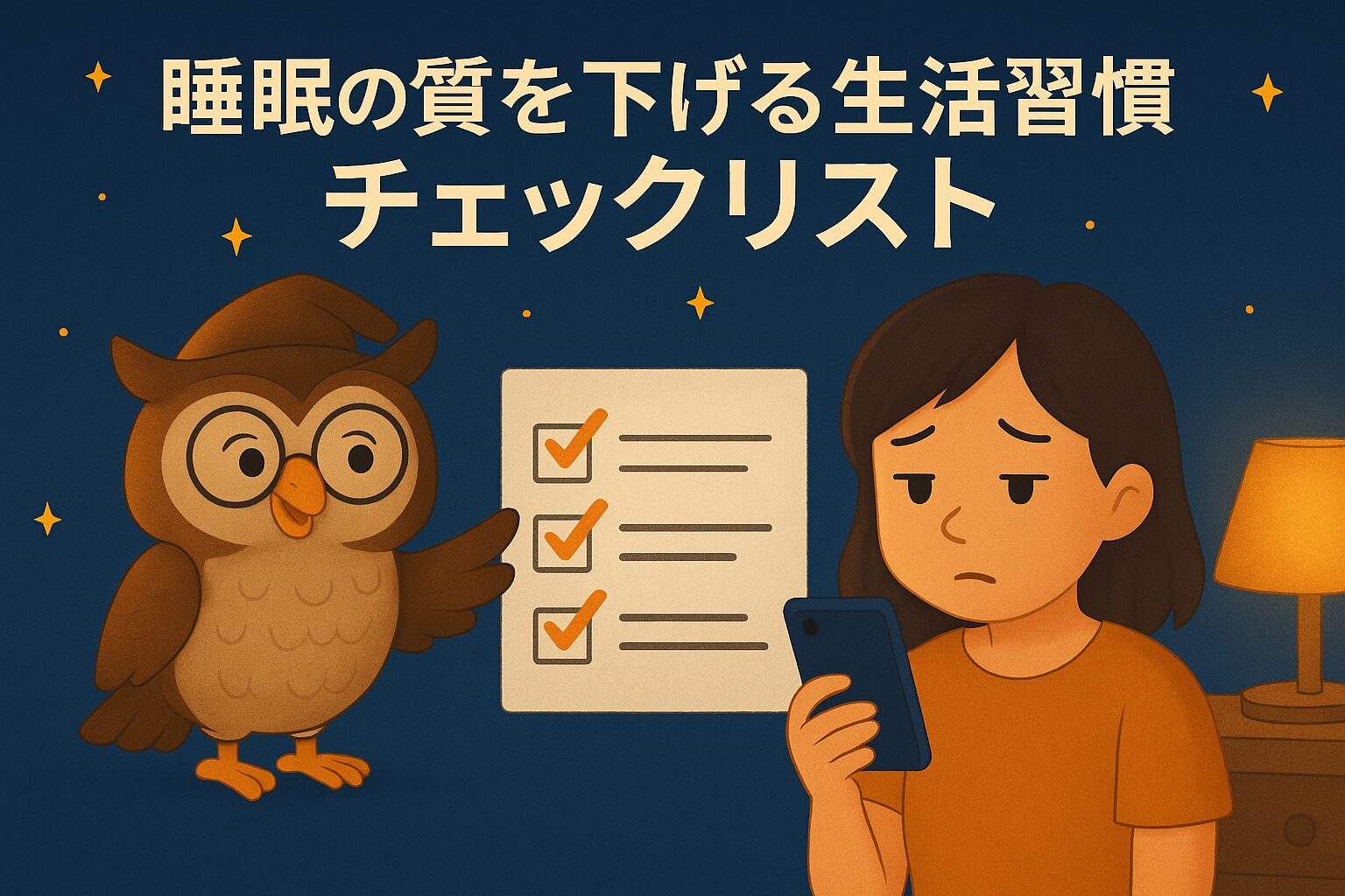 睡眠の質を下げる生活習慣チェックリスト